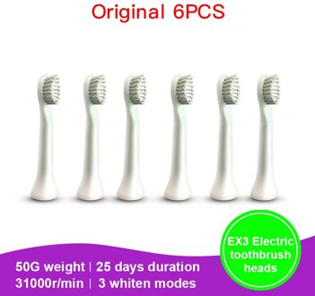 Originele Pinjing EX3 Opzetborstels Soocas Zo Wit Opzetborstels origineel 6stk