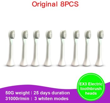 Originele Pinjing EX3 Opzetborstels Soocas Zo Wit Opzetborstels origineel 8stk