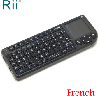 Originele Rii X1 Franse (Azerty) mini 2.4GHz Wireless Keyboard Air Mouse met TouchPad voor Android TV Box/Mini PC/Laptop