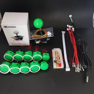 Originele Sanwa Japan JLF-TP-8YT OBSF-30 Drukknop Usb Naar Pc Nul Vertraging Encoder Voor Jamma Mame Arcade Diy Kit groen