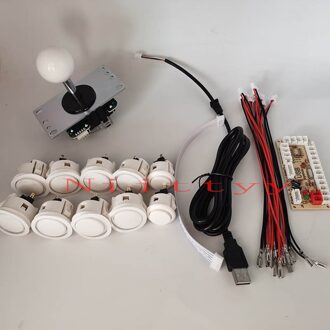 Originele Sanwa Japan JLF-TP-8YT OBSF-30 Drukknop Usb Naar Pc Nul Vertraging Encoder Voor Jamma Mame Arcade Diy Kit wit
