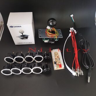Originele Sanwa Japan JLF-TP-8YT OBSF-30 Drukknop Usb Naar Pc Nul Vertraging Encoder Voor Jamma Mame Arcade Diy Kit zwart