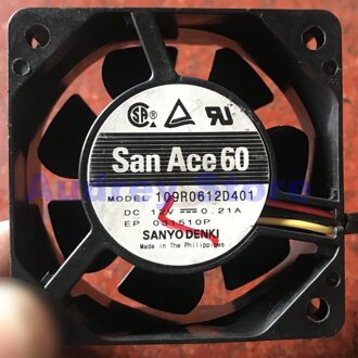 Originele Sanyo 6025 6 Cm 109R0612D401 12V 0.21A 2.5W 6 Cm 5600 Rpm 3 Draden Koelventilator Air blower