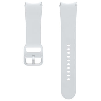 Originele Sport Band voor de Samsung Galaxy Watch 4 / 5 / 6 / 7 - 20 mm - M/L - Silver Zilver - Large,Medium