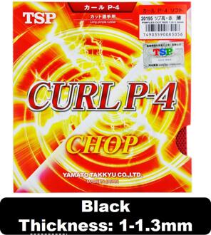 Originele Tsp T-20195 Krul P-4 P-H Tafeltennis Rubber Lange Puistjes Pips Uit Met Ping Pong Sponge Tenis de Mesa Accesorios Mesa 20195 zwart