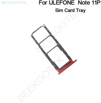 Originele Ulefone Note 11P Telefoon Sim Houder Tray Card Slot Onderdelen Voor Ulefone Note 11P 6.55Inch smartphone rood