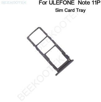 Originele Ulefone Note 11P Telefoon Sim Houder Tray Card Slot Onderdelen Voor Ulefone Note 11P 6.55Inch smartphone zwart
