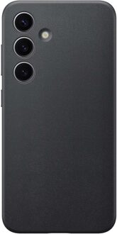 Originele Vegan Leather Case voor de Galaxy S24 - Black Zwart