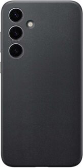 Originele Vegan Leather Case voor de Galaxy S24 Plus - Black Zwart