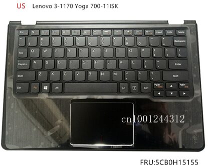 Originele Voor Lenovo 3-1170 Yoga 700-11ISK Ons Palmrest Bovenste Case Toetsenbord Bezel Cover 5CB0H15155