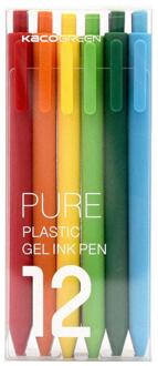Originele Xiaomi Kaco Kleurrijke Teken Pen 0.5Mm Refill Ondertekening Pennen 12 Kleuren Balpen Japan Inkt Duurzaam School Briefpapier