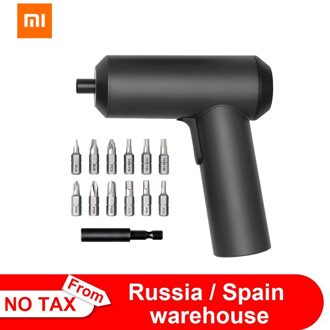 Originele Xiaomi Mijia Elektrische Schroevendraaier Patent Cordless 2000Mah Oplaadbare Batterij 5N.M Koppel 12Pc S2 Bits Ph H Sl zwart geen doos
