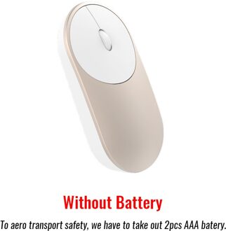 Originele Xiaomi Portable Bluetooth Muis Dual-Mode Bluetooth 4.0 RF 2.4 GHz 1200 DPI Aluminium ABS Shell Windows 8/10 mac Android Goud