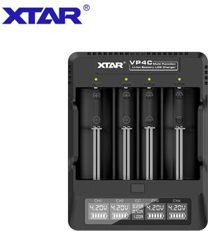 Originele Xtar VP4C Smart Batterij Chargerset Met Usb-kabel Voor 18650 En Batterij Aaa Aa Batterij Oplader 18650