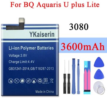 Originele Ykaiserin Smartphone Batterij Voor Bq Aquaris U / U Lite Ulite/U Plus Uplus Telefoon Batterijen Hoge Capaciteit 3600Mah