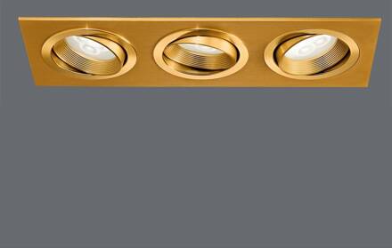 Orion 3-lichts inbouwspot MINAR met led, messing Mat messing