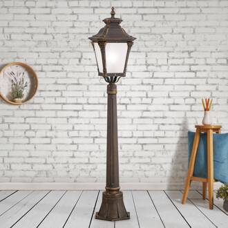 Orion Antiek ogende padverlichting VIVIANA Patina, gesatineerd wit