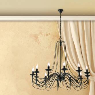 Orion Antiek ontworpen kroonluchter Antonina zwart antiek