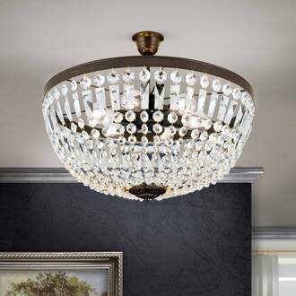 Orion Arila plafondlamp, Ø 60 cm transparant, antieke roestkleur