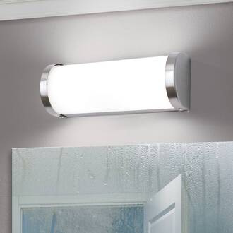 Orion Badkamer-wandlamp VETI - 25,5 cm, nikkel Mat wit