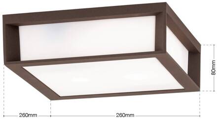 Orion Buitenlamp Henry, corten, gegoten aluminium, E27, IP44