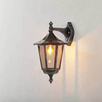 Orion Buitenwandlamp Antoine lantaarn naar beneden Zilver, koper, helder