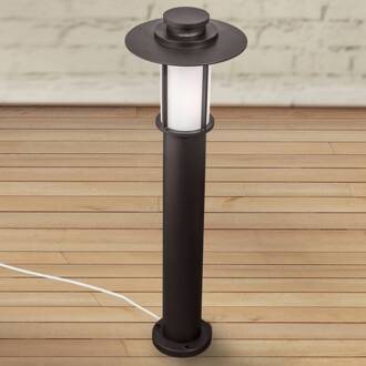 Orion Donkerbruine wegenlamp Putri in drukgegoten alum. donkerbruin, opaal