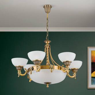 Orion Edele kroonluchter NOAM, 75 cm brons, wit