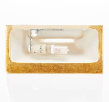 Orion Elegante, rechthoekige wandlamp ANTONIE Antiek goudkleurig