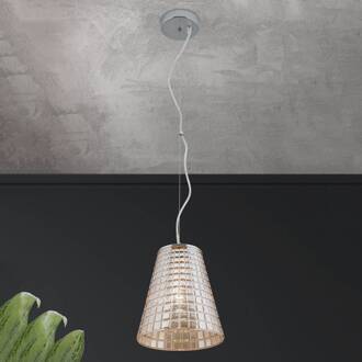 Orion Glazen pendellamp Sarala amb - m diamant geslepen amber