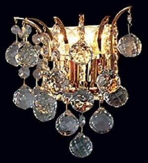 Orion Gouden kristallen wandlamp LENNARDA Goud, helder