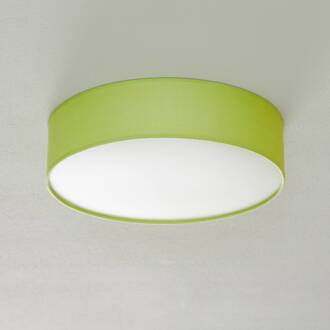 Orion Groene textiel plafondlamp Jitendra groen, gesatineerd