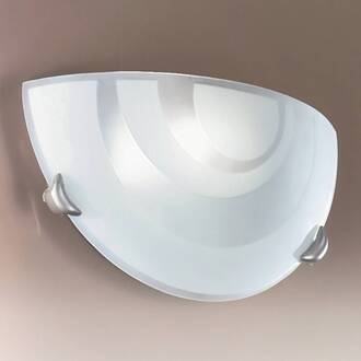 Orion Halfronde wandlamp LORIA van opaalglas Mat wit, aluminium
