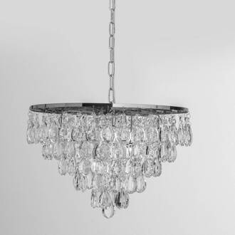 Orion Hanglamp Celeste met K9-kristallen 9-lamps chroom chroom, helder