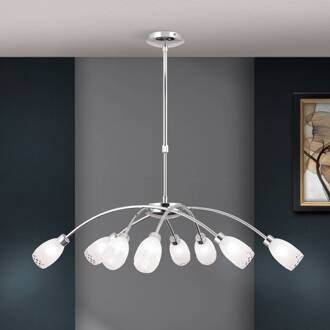 Orion Hanglamp MARISA chroom, wit, transparant