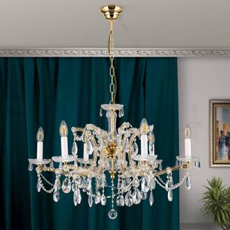 Orion Heel klassieke kroonluchter TJURA 24 karaats verguld, helder