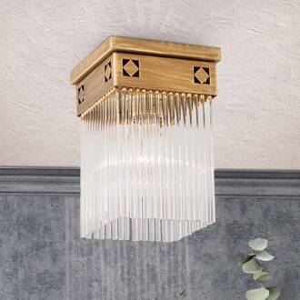 Orion Jugendstil plafondlamp Frieda, 1 lichtbron antiek brons, helder