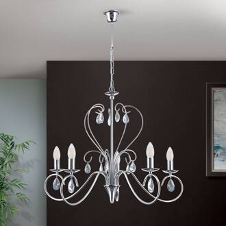 Orion Kroonluchter Alessia 5-lamps kristalglas chroom chroom, helder