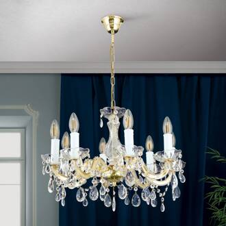 Orion Kroonluchter Dolores 8-lamps Goud, transparant