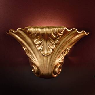 Orion Kunstzinnige wandlamp TASCA van keramiek Antiek goudkleurig