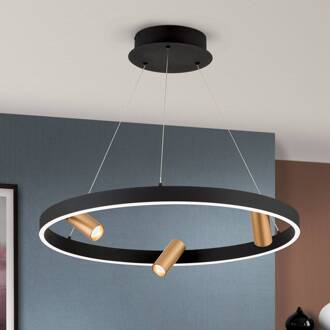 Orion LED hanglamp Berlin met drie spot zwart, goud, opaal