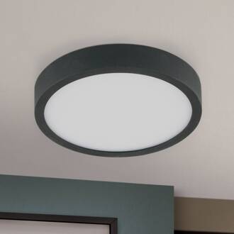 Orion LED plafondlamp Bully in zwart, 3.000 K, Ø14cm zwart, wit