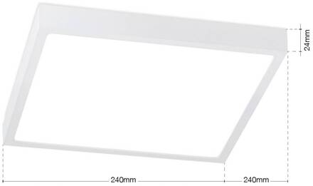 Orion LED plafondlamp Disc, wit, lengte 24 cm, CCT, metaal