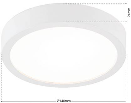 Orion LED plafondlamp Disc, wit Ø 14 cm, CCT, metaal/kunststof