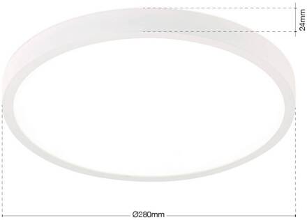 Orion LED plafondlamp Disc, wit Ø 28 cm, CCT, metaal/kunststof