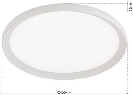 Orion LED plafondlamp Kant, Ø 40 cm, wit, CCT, metaal/kunststof