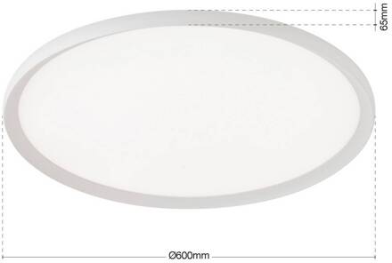 Orion LED plafondlamp Kant, Ø 60 cm, wit, CCT, metaal/kunststof