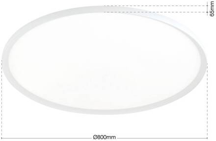Orion LED plafondlamp Kant, Ø 80 cm, wit, CCT, metaal/kunststof