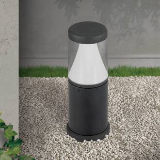 Orion LED sokkellamp Midnight, Anti-UV-diffusor, IP65 antraciet gepoedercoat, helder, mat wit