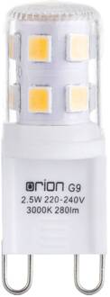 Orion LED stiftlamp, helder, G9, 2,5 W, 3.000 K, 280 lm duidelijk